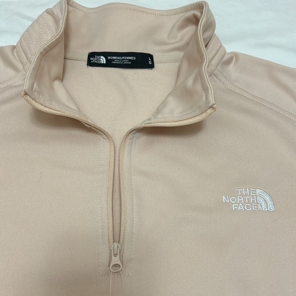 NWT The North Face Women’s 1/4 zipper jacket size L color morning pink - Picture 3 of 3
